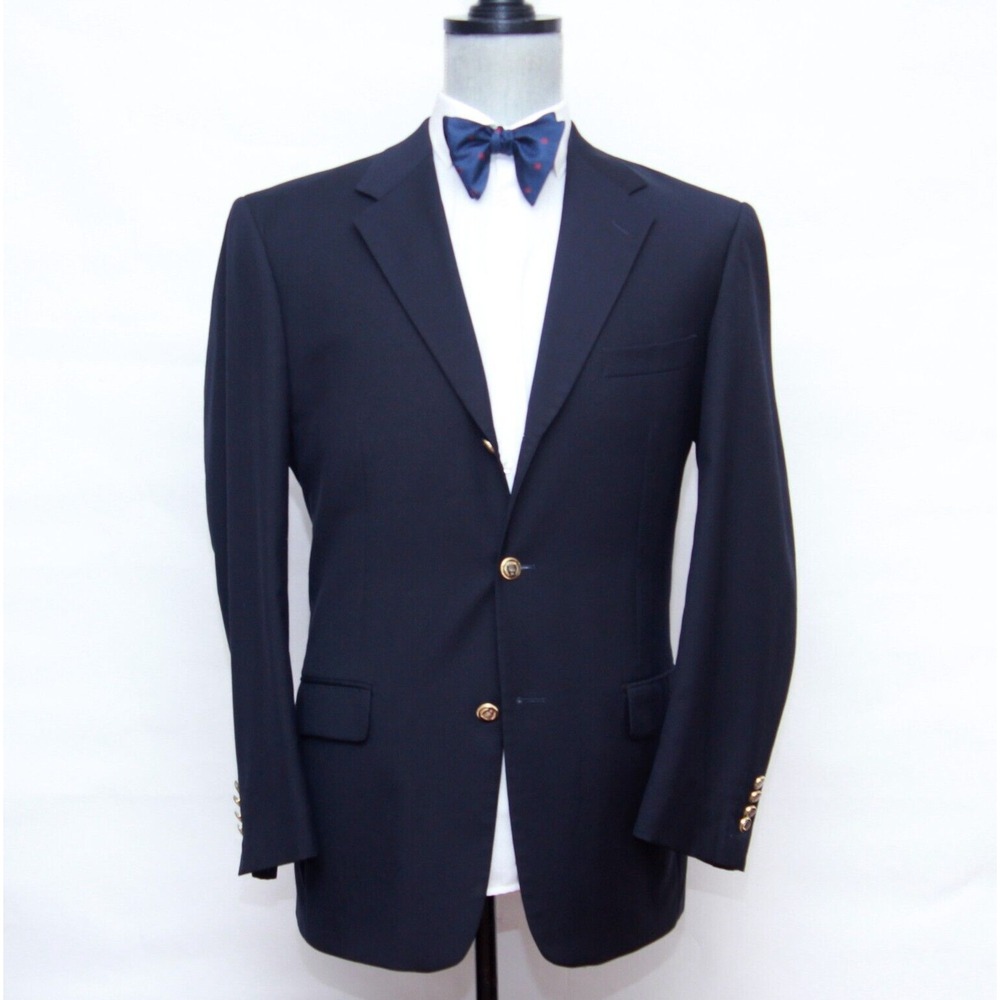 Classic Men's Navy Blazer with Gold Buttons